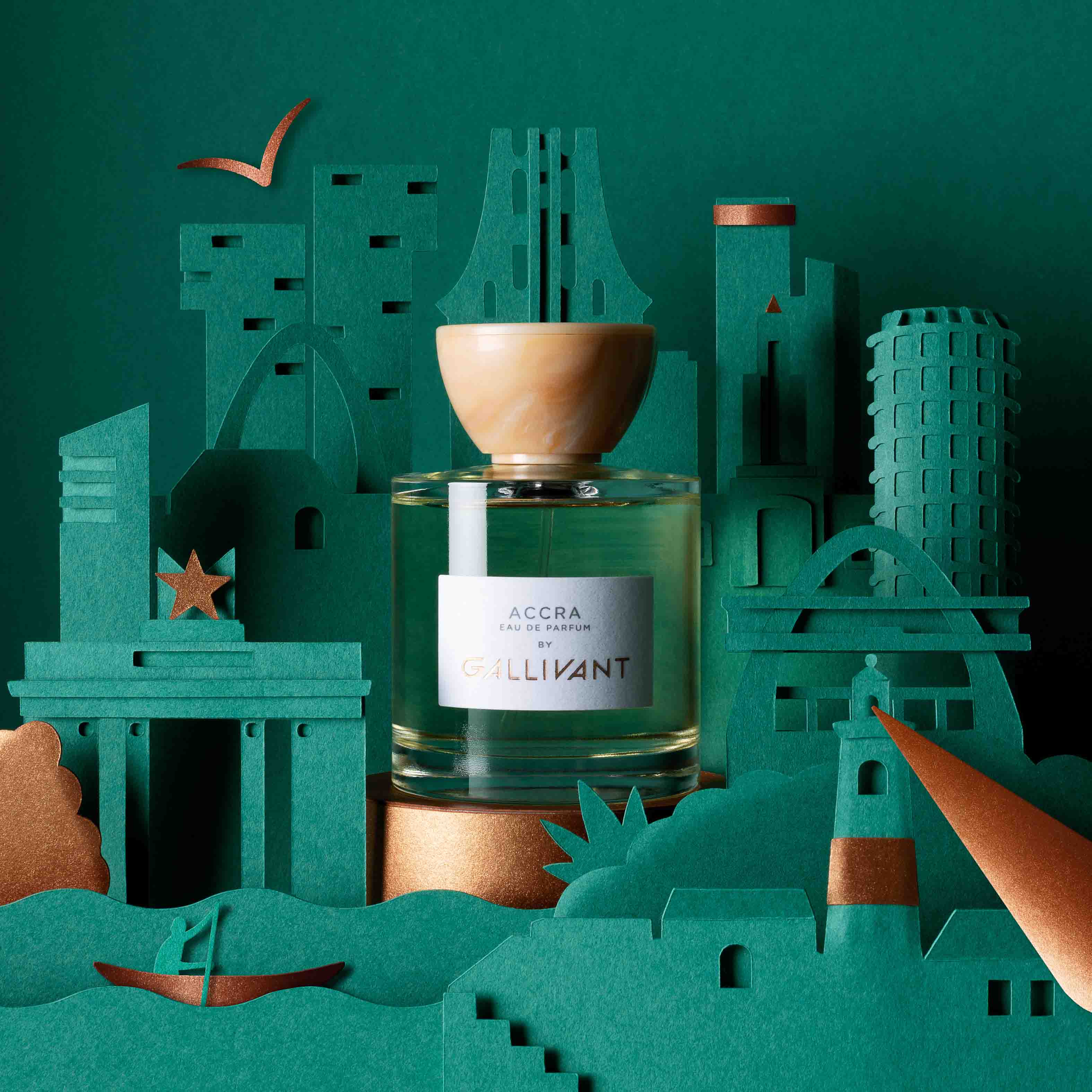 Accra 100ml Eau de Parfum Lifestyle Shot by Gallivant