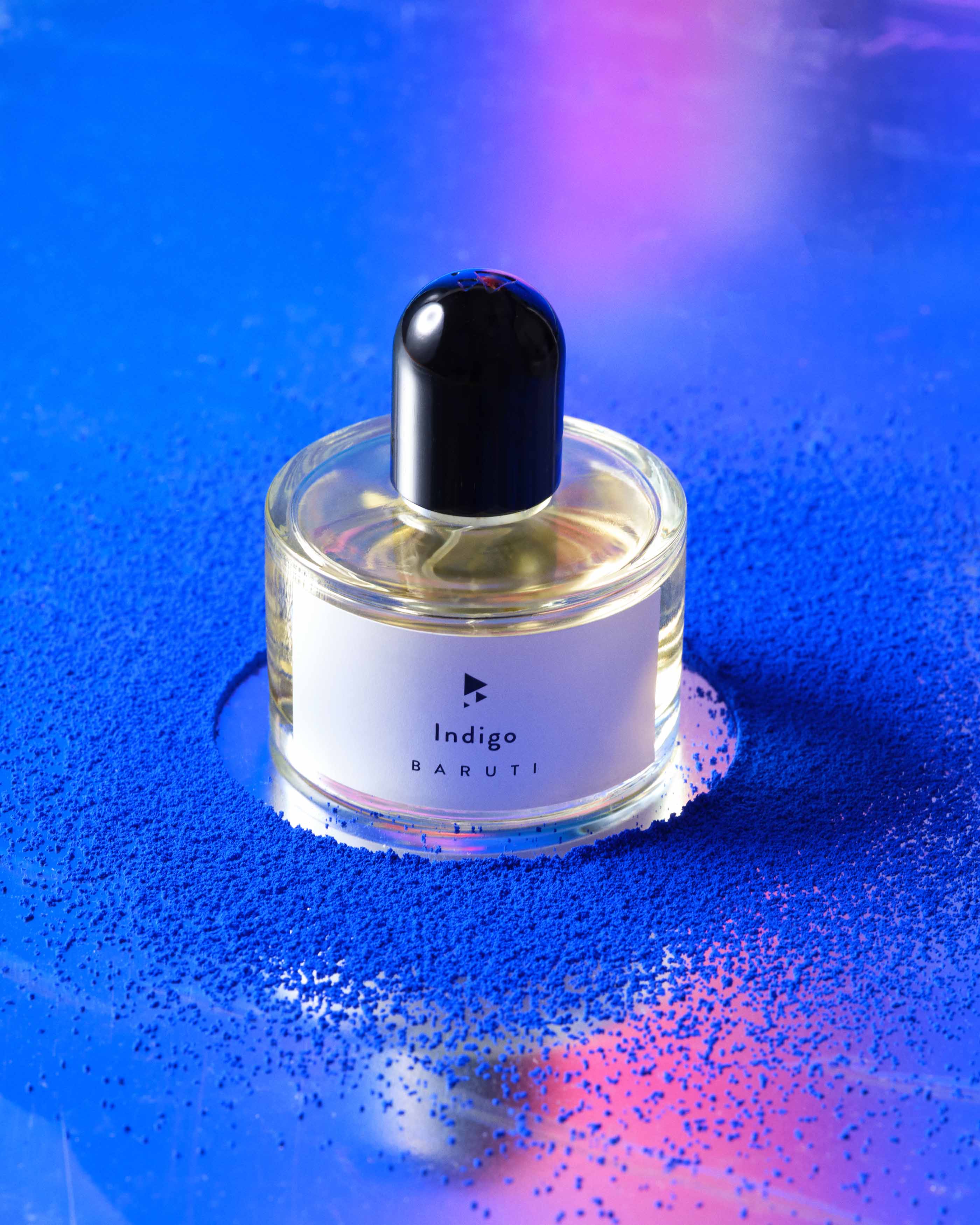 Indigo Eau de Parfum 50ml Lifestyle Shot by Baruti