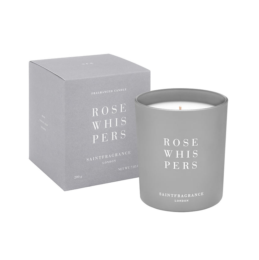 Rose Whispers 200g Scented Candle and Box by Saint Fragrance