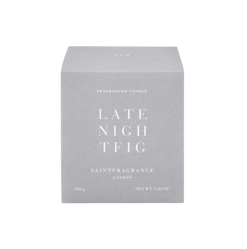 Late Night Fig 200g Candle  Box by Saint Fragrance
