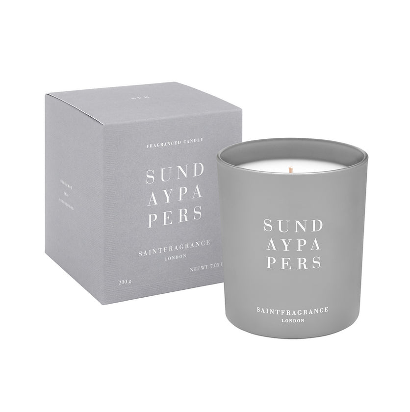 Sunday Papers 200g Scented Candle and Box by Saint Fragrance