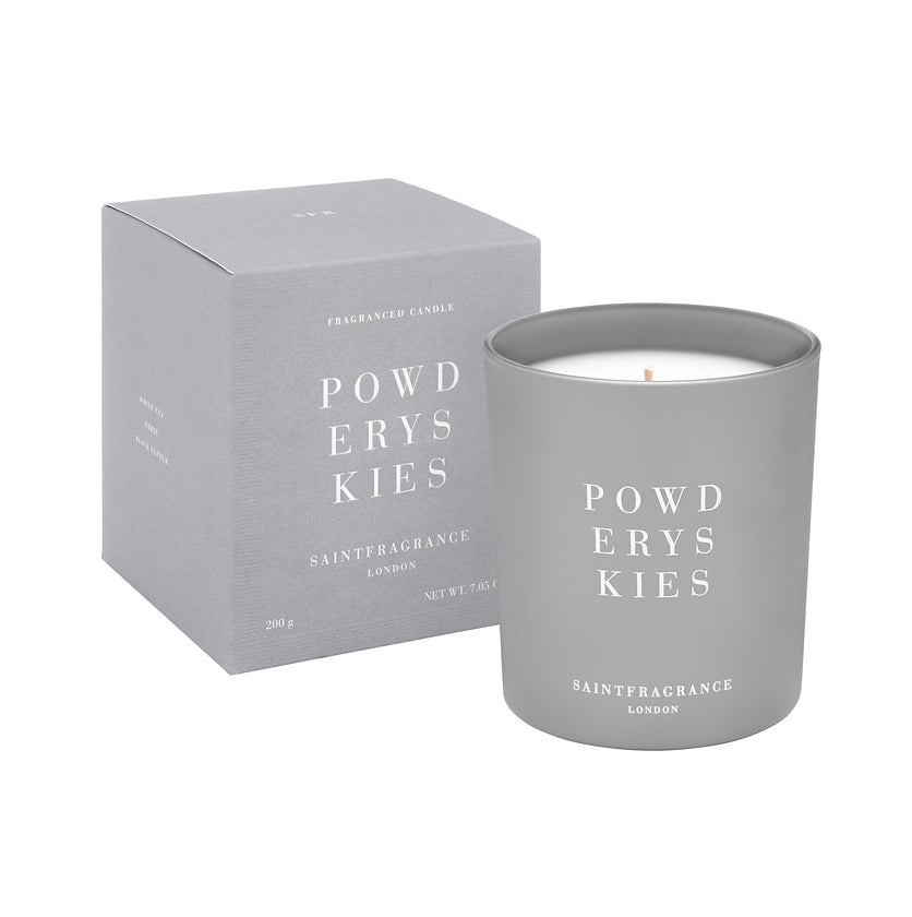 Powdery Skies 200g Scented Candle and Box by Saint Fragrance