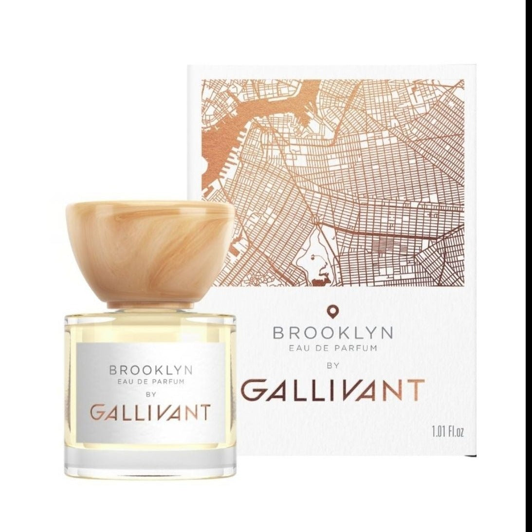Brooklyn Eau de Parfum 30ml Bottle and Box by Gallivant
